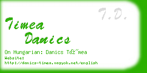 timea danics business card